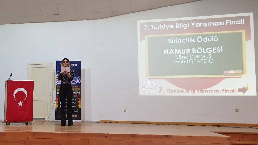 7. Türkiye Bilgi Yarışması Finalini Namur Bölgesi Kazandı!