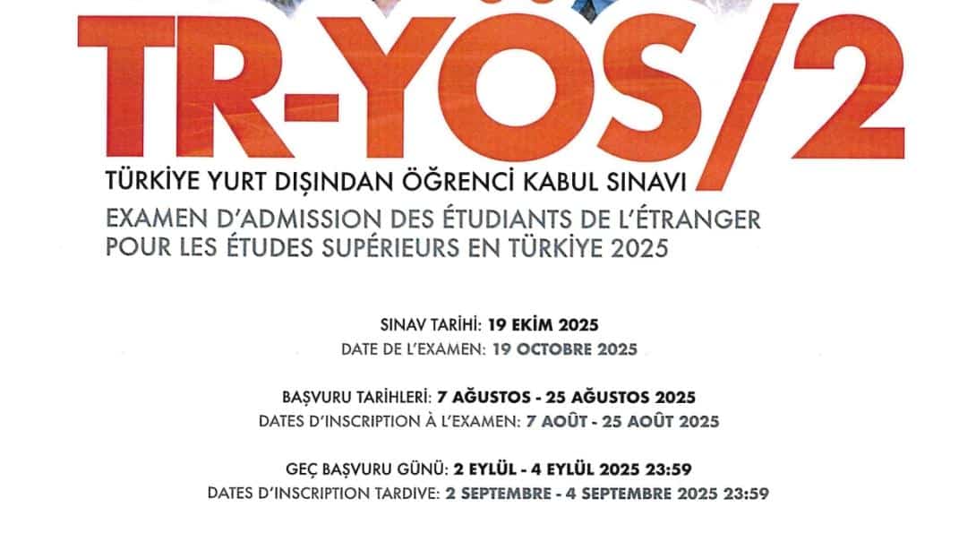 2025 Türkiye Yurt Dışından Öğrenci Kabul Sınavı (2025-TR-YÖS/2)